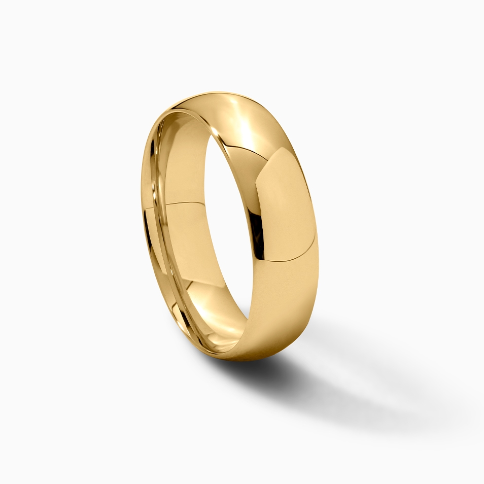 Yellow gold wedding bands